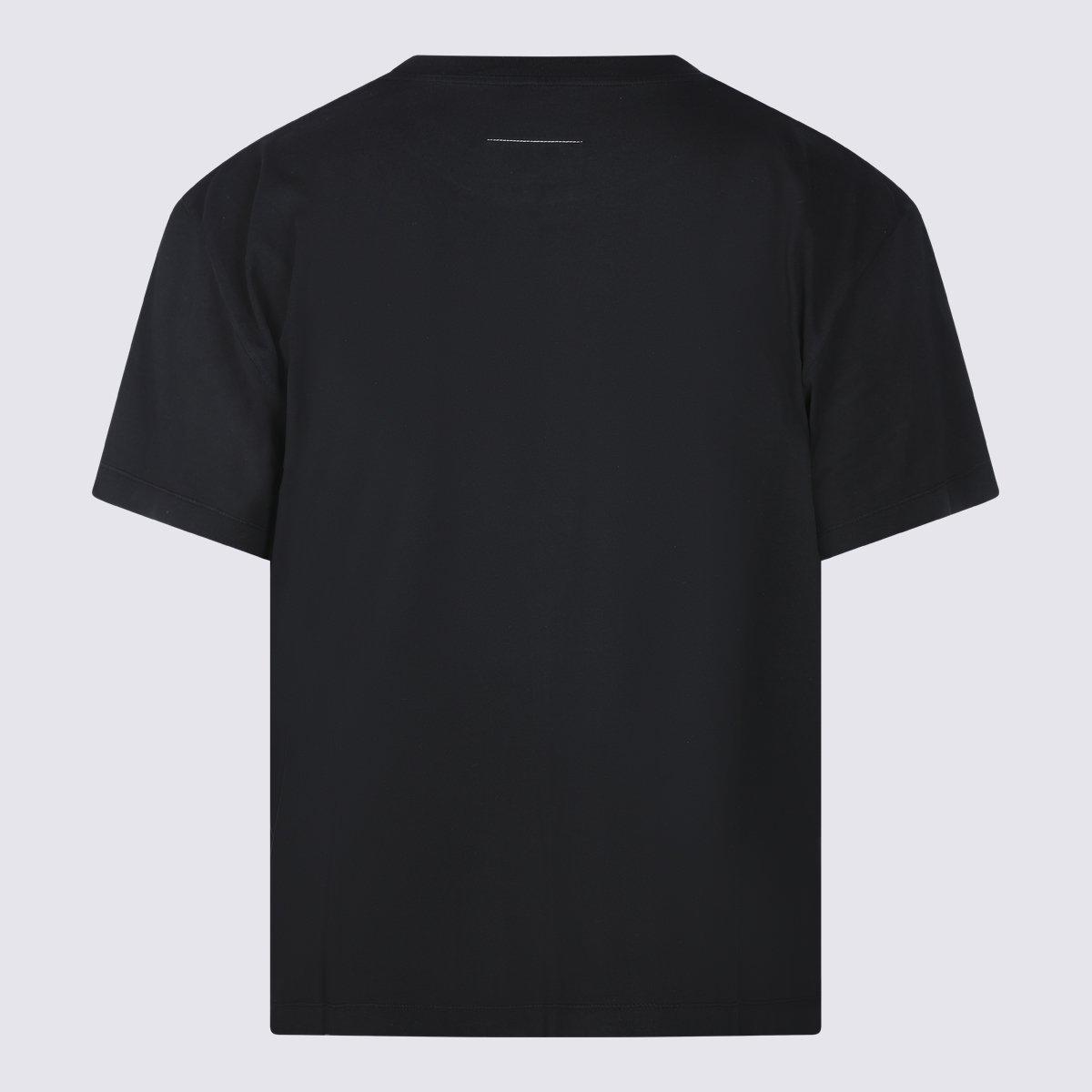 Maison Margiela Black Short-Sleeve T-Shirt with Graphic Detail Zwart
