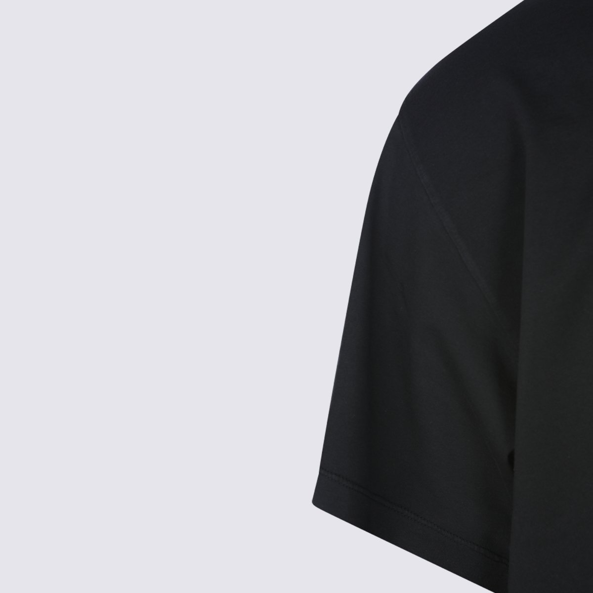 Maison Margiela Black Short-Sleeve T-Shirt with Graphic Detail Zwart