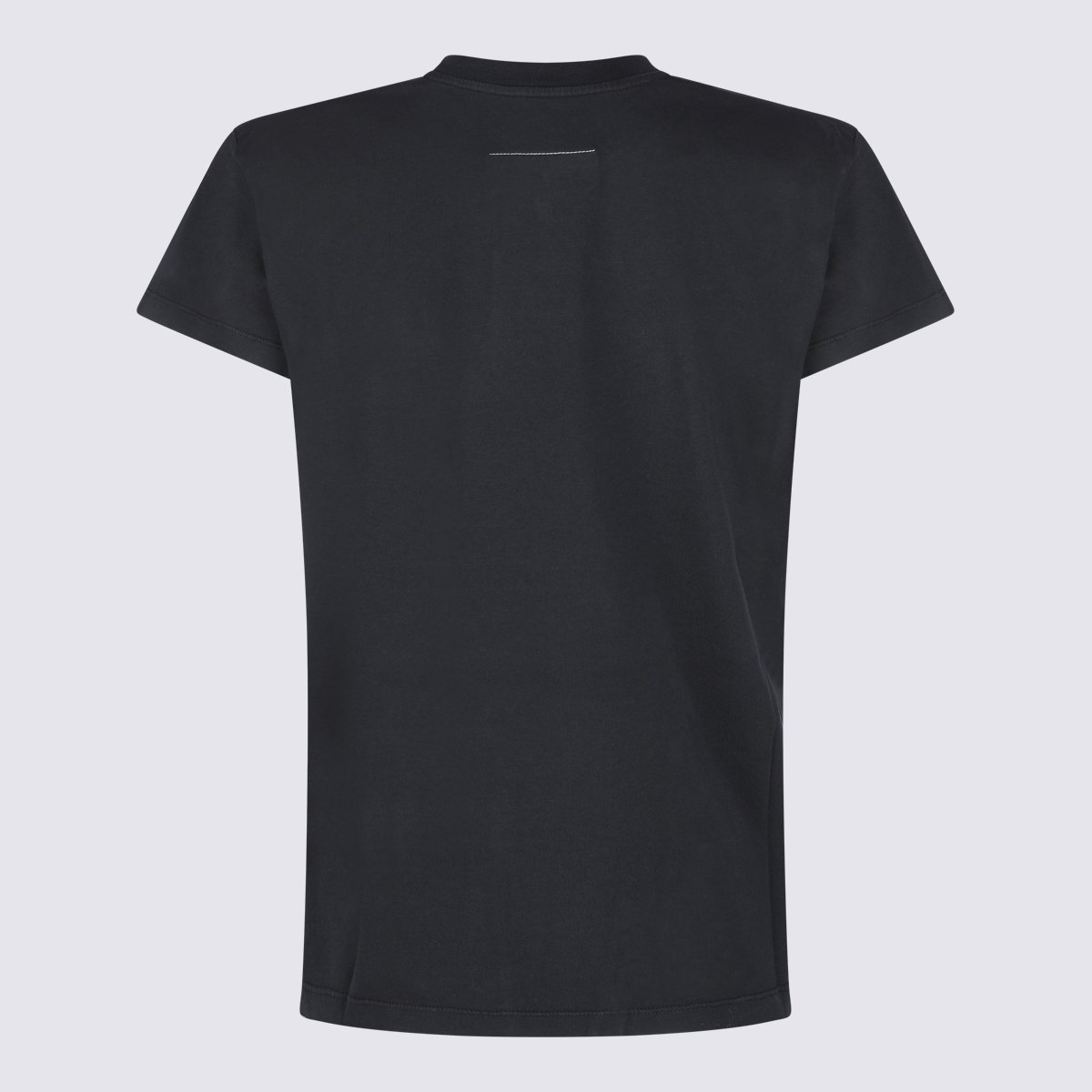 Maison Margiela Slim-Fit Black T-Shirt With Graphic Detail Zwart