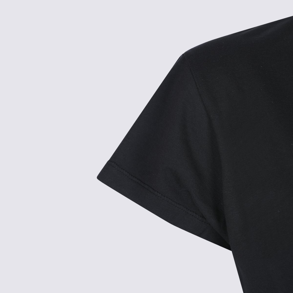Maison Margiela Slim-Fit Black T-Shirt With Graphic Detail Zwart