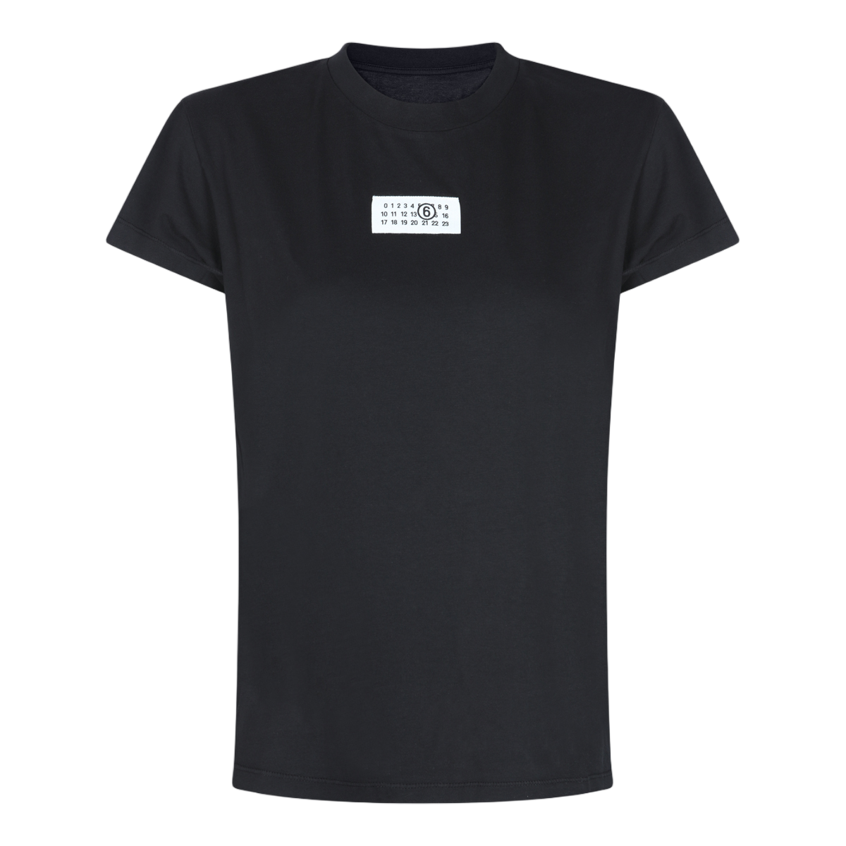 Maison Margiela Slim-Fit Black T-Shirt With Graphic Detail Zwart