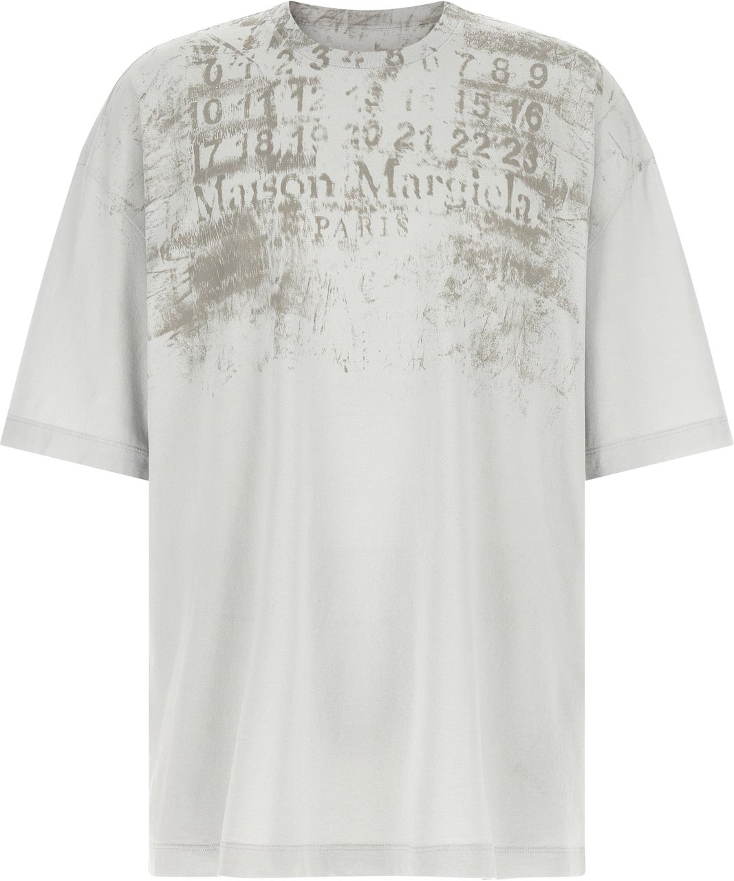 Maison Margiela Gray Cotton T-Shirt Grijs