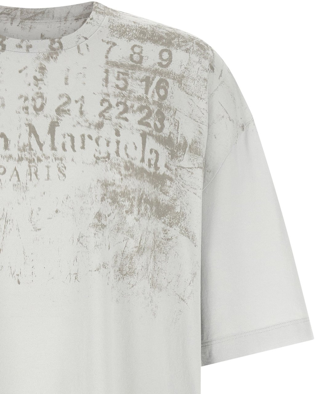 Maison Margiela Gray Cotton T-Shirt Grijs