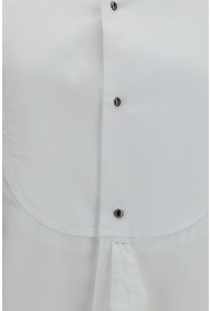 Maison Margiela White Cotton Dress Shirt Wit