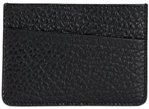 Maison Margiela Hammered Calf Leather Cardholder Zwart