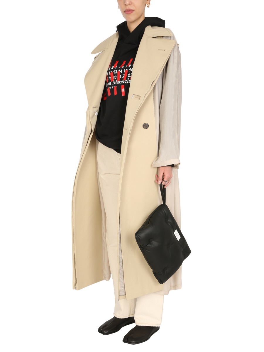 Maison Margiela TWO-MATERIAL TRENCH Beige