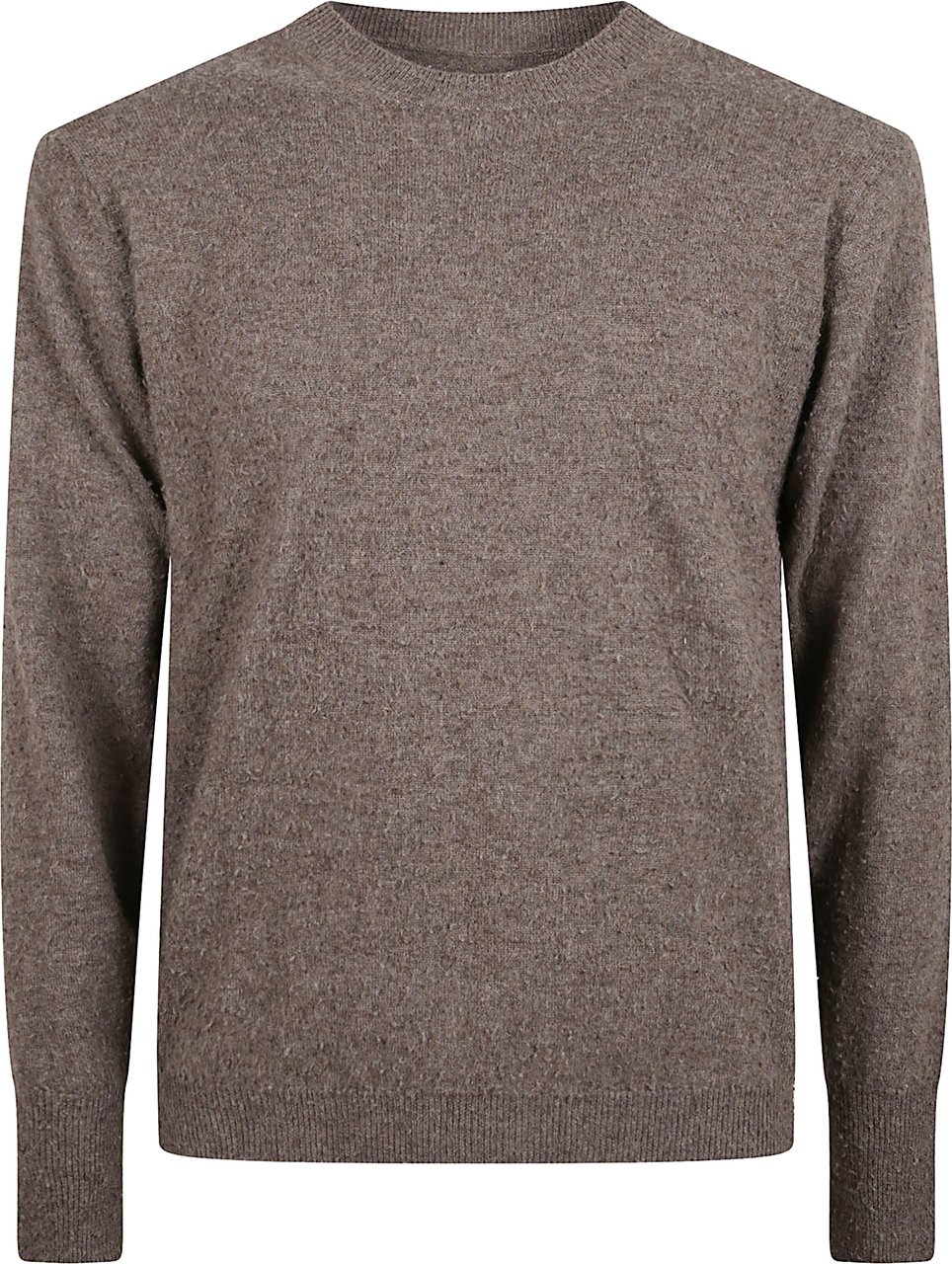 Maison Margiela Heathered Brown Cashmere-Cotton Sweater Grijs