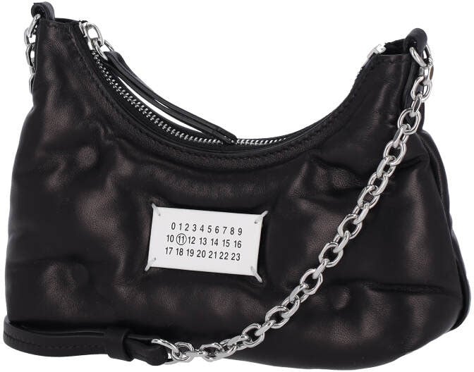 Maison Margiela "Glam Slam" Micro Bag, In Black Nappa Zwart