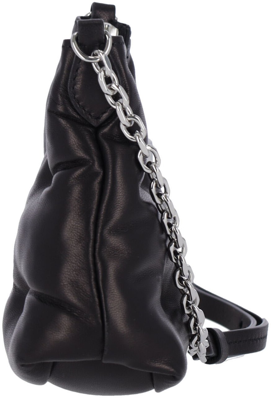 Maison Margiela "Glam Slam" Micro Bag, In Black Nappa Zwart