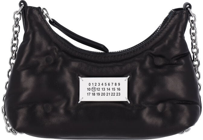 Maison Margiela "Glam Slam" Micro Bag, In Black Nappa Zwart