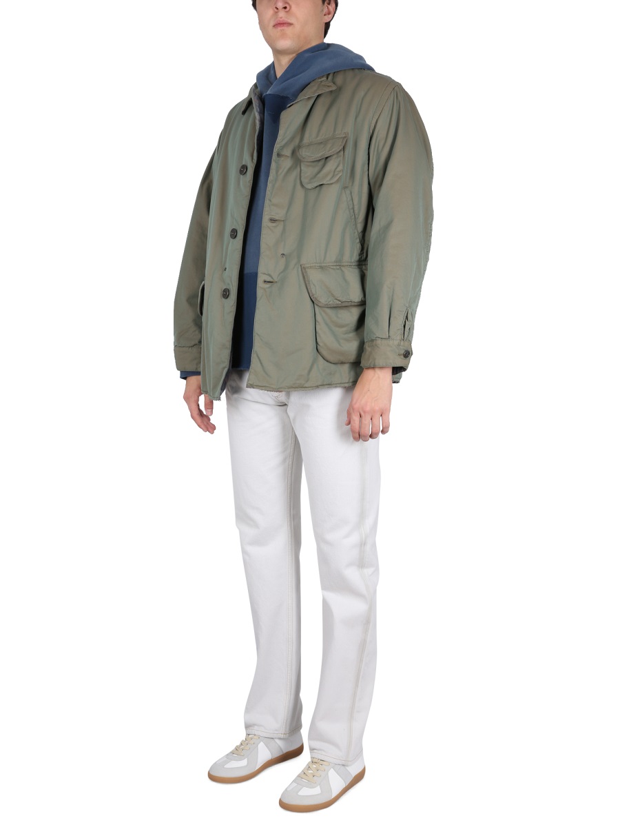 Maison Margiela TONIC DISTRESSED COTTON JACKET Groen