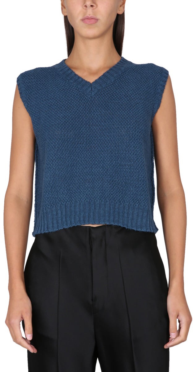 Maison Margiela BASKET STITCH SWEATSHIRT Blauw