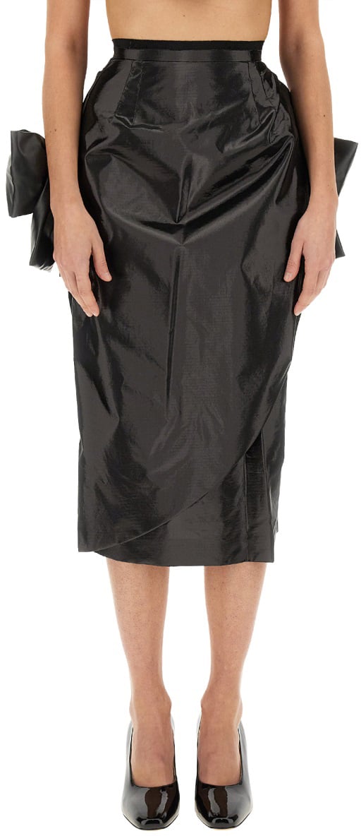 Maison Margiela SKIRT WITH BOW Zwart