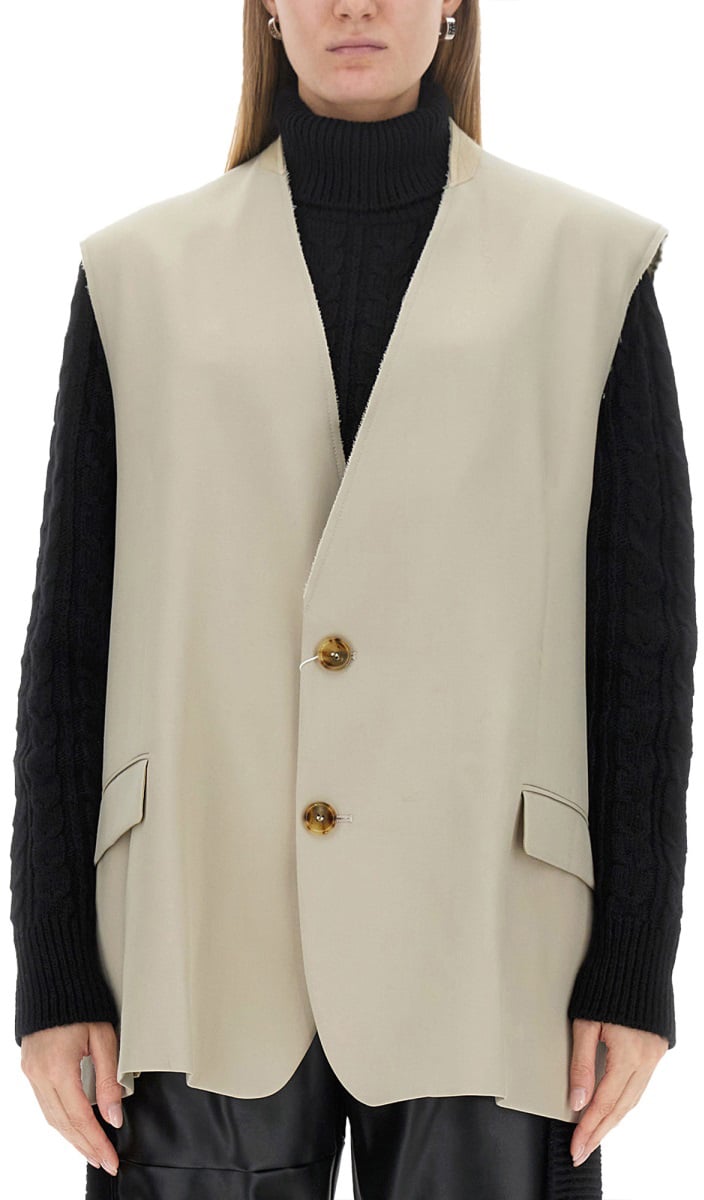 Maison Margiela SINGLE-BREASTED VEST Beige