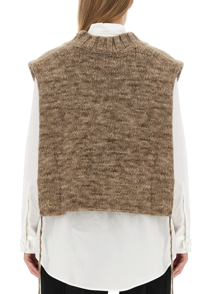 Maison Margiela KNITTED VEST Bruin