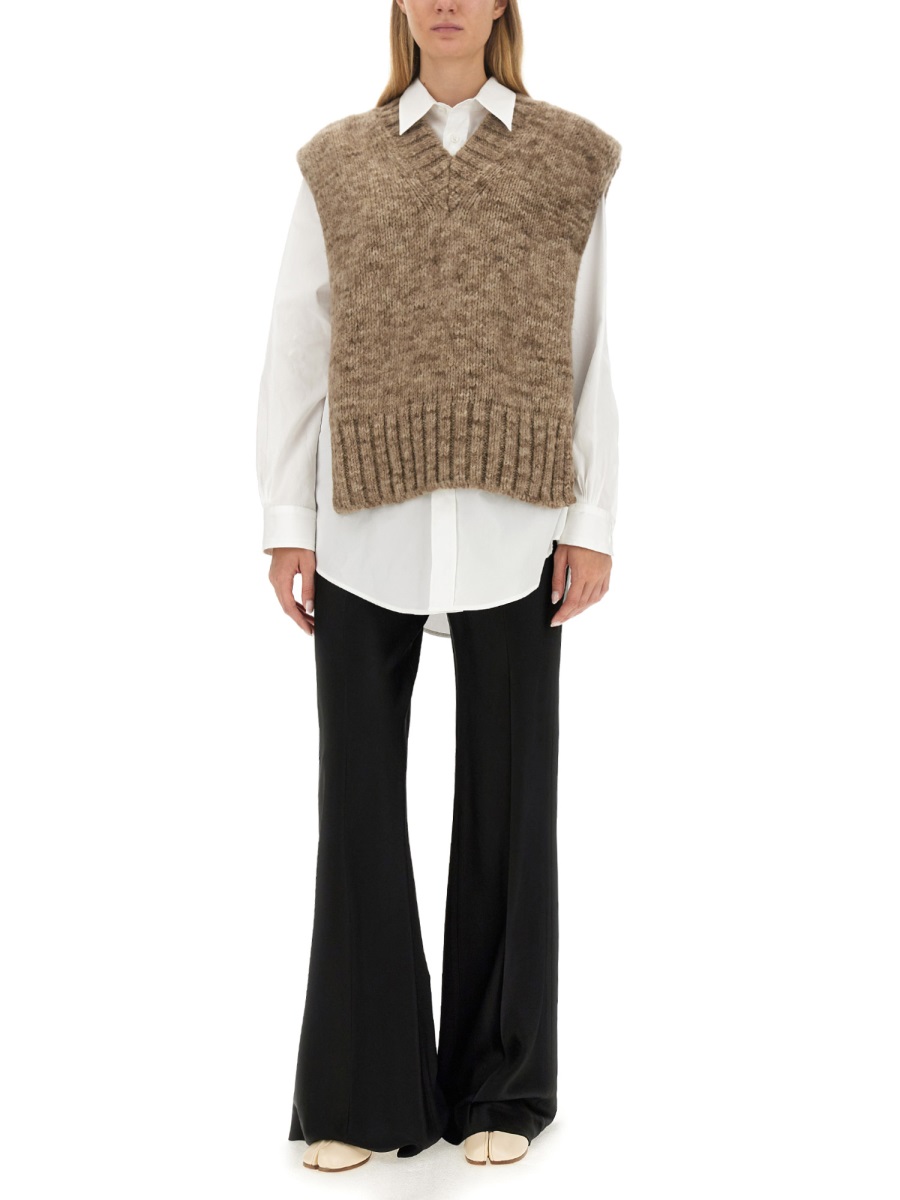 Maison Margiela KNITTED VEST Bruin