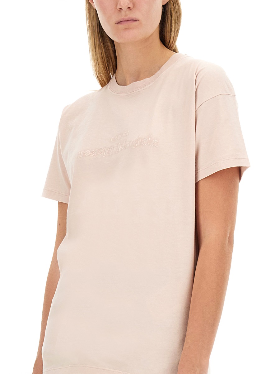 Maison Margiela T-SHIRT WITH LOGO Beige