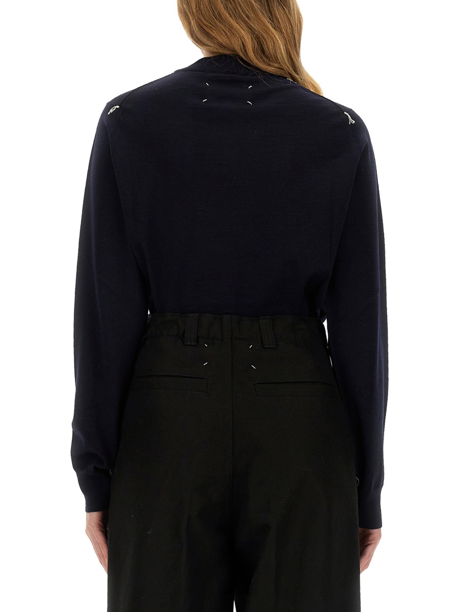 Maison Margiela WOOL JERSEY. Blauw