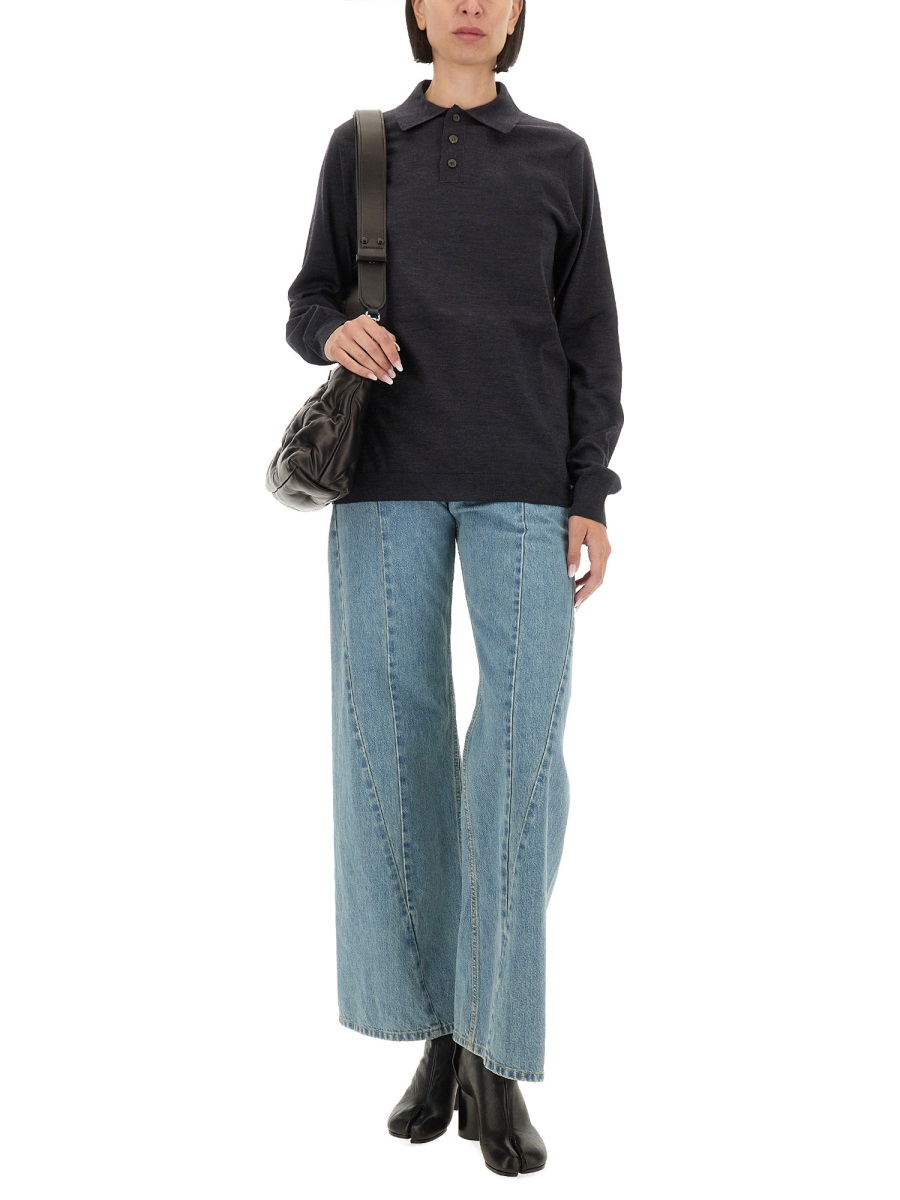 Maison Margiela WOOL POLO. Grijs