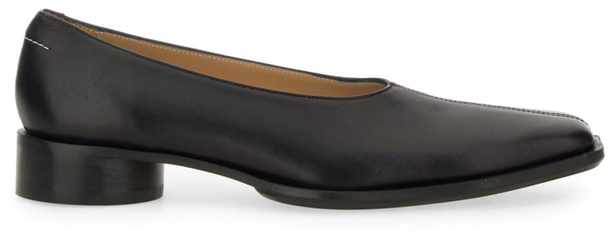 Maison Margiela LEATHER BALLERINA Zwart