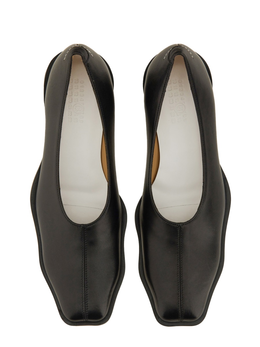 Maison Margiela LEATHER BALLERINA Zwart