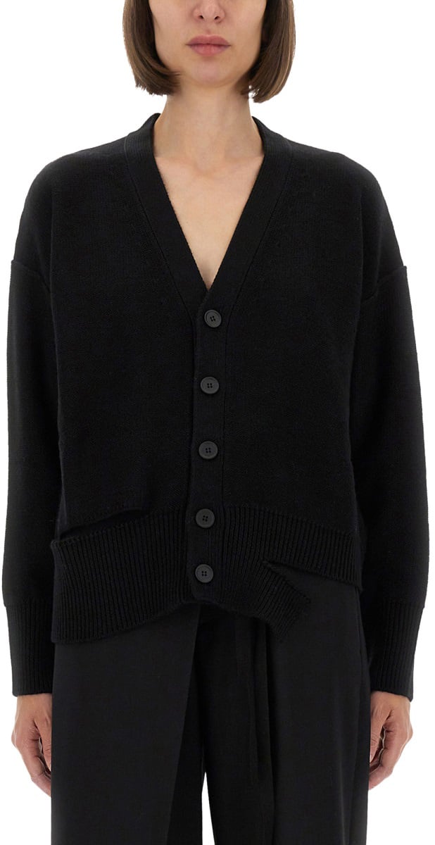 Maison Margiela WOOL KNIT CARDIGAN Zwart