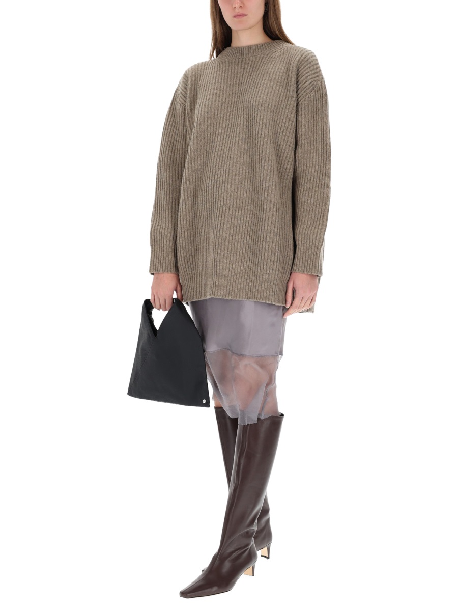 Maison Margiela WOOL SWEATER DRESS Beige