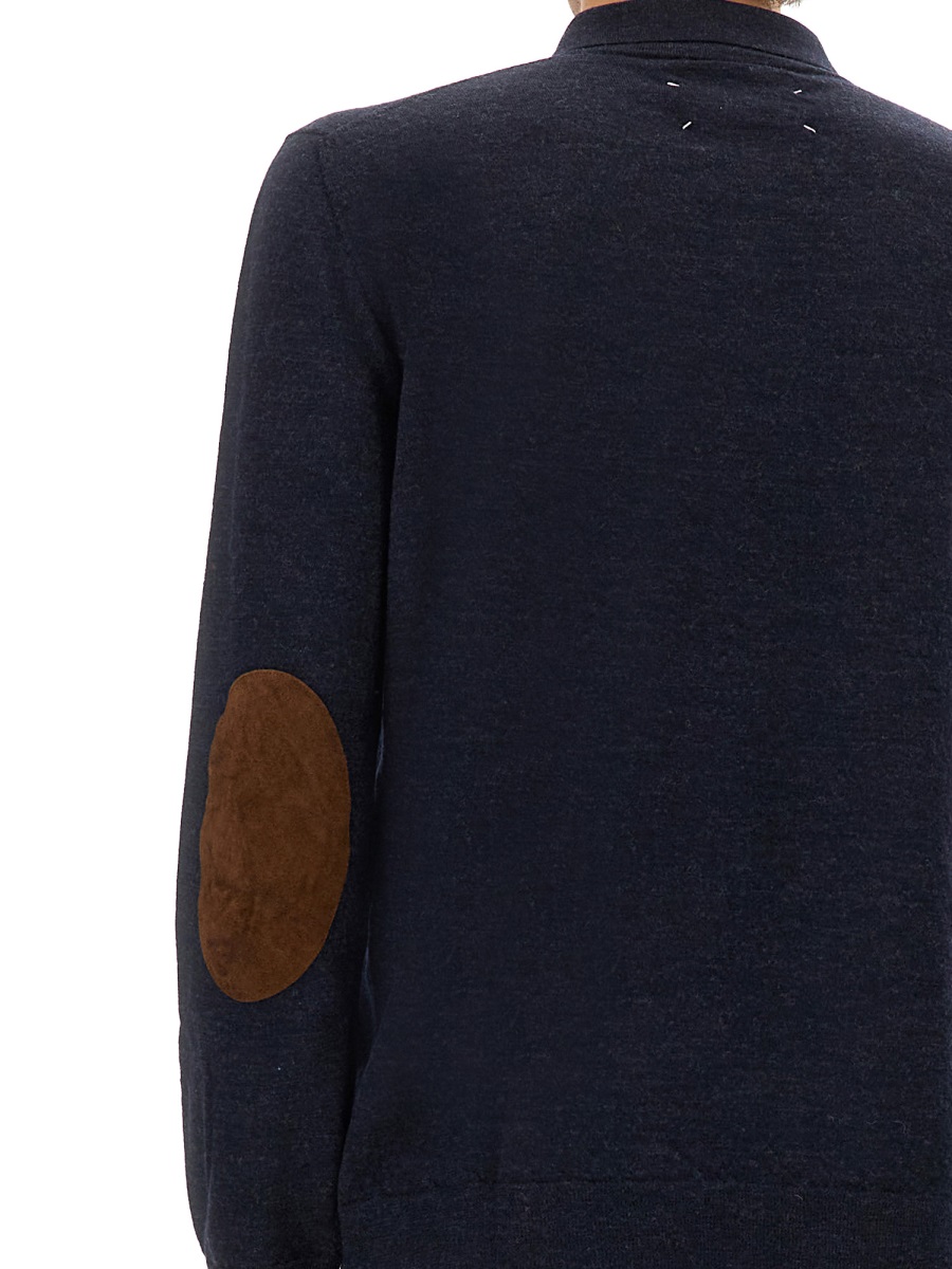Maison Margiela WOOL POLO. Blauw