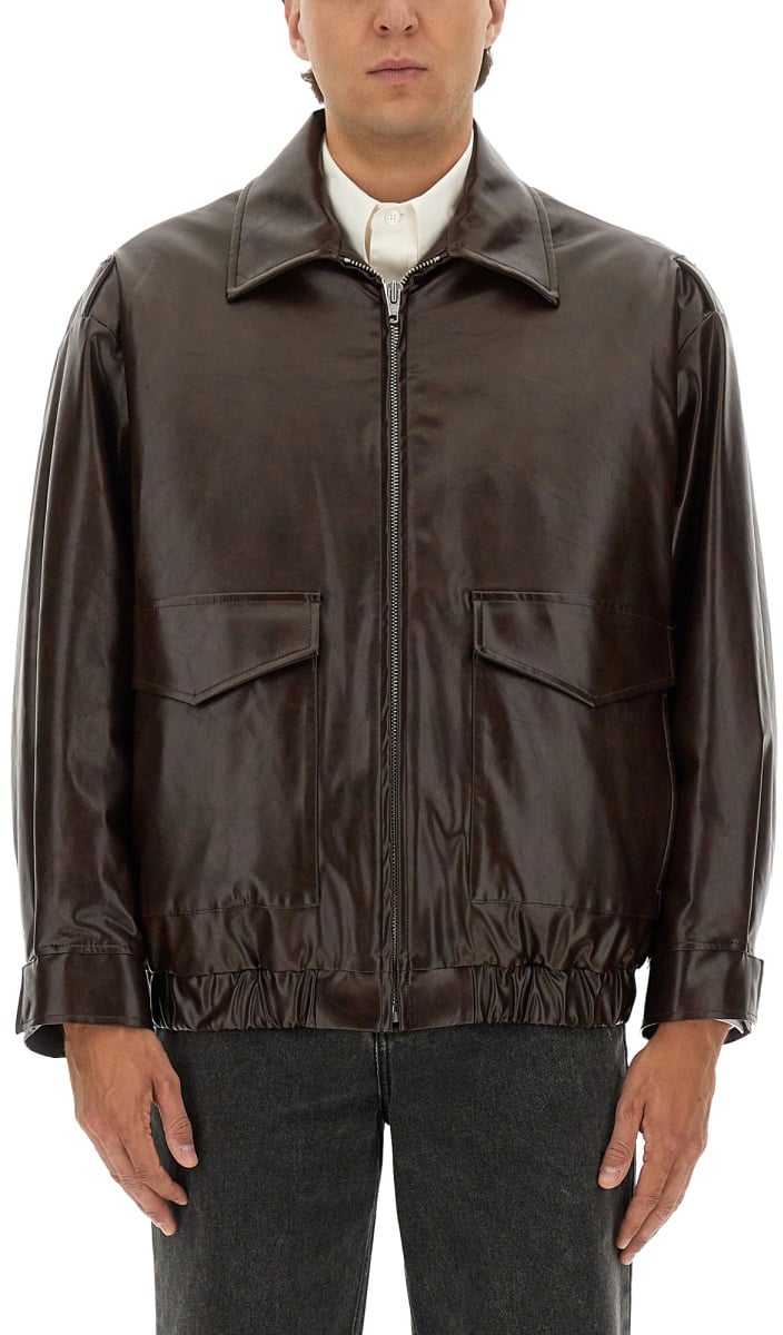 Maison Margiela LEATHER JACKET Bruin