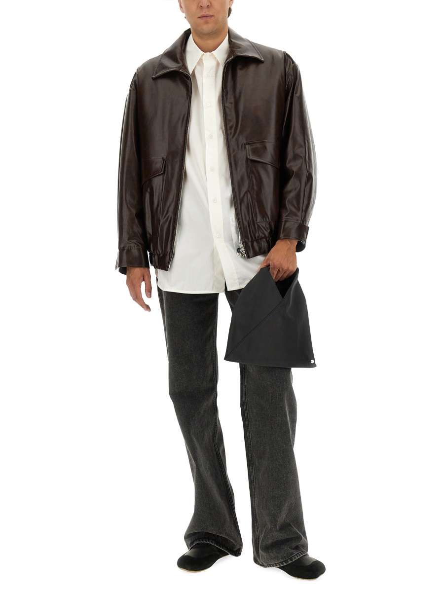 Maison Margiela LEATHER JACKET Bruin