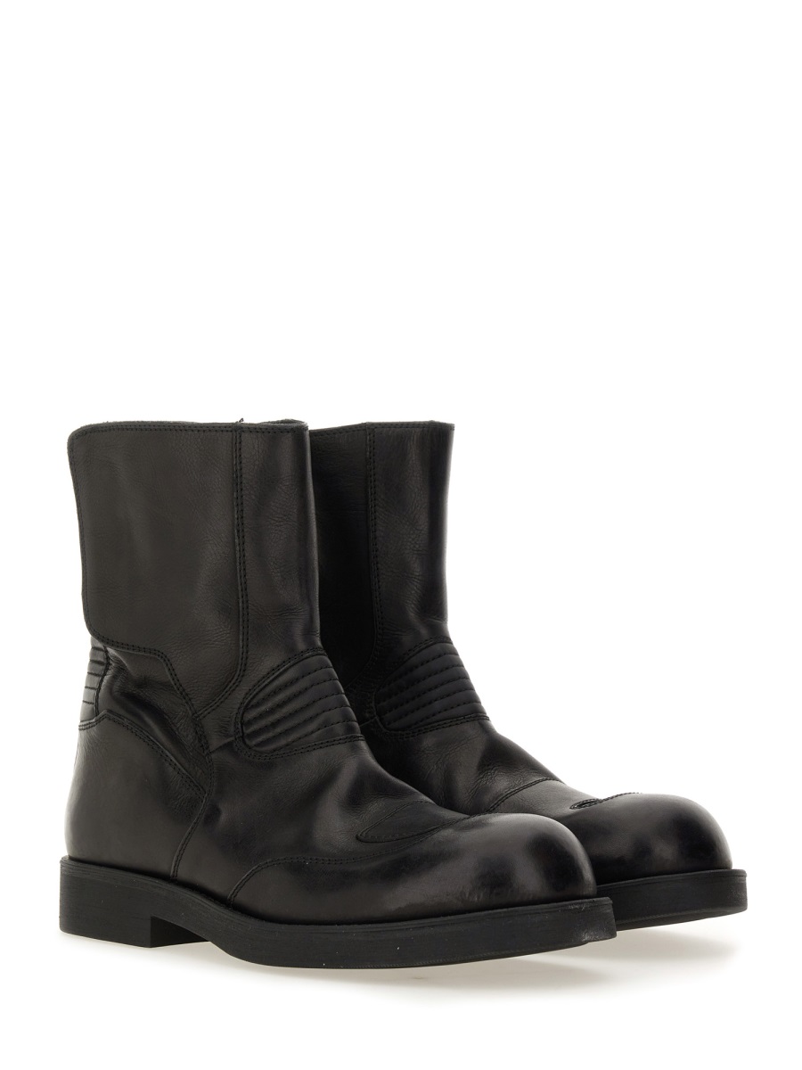 Maison Margiela LEATHER BIKER BOOT Zwart