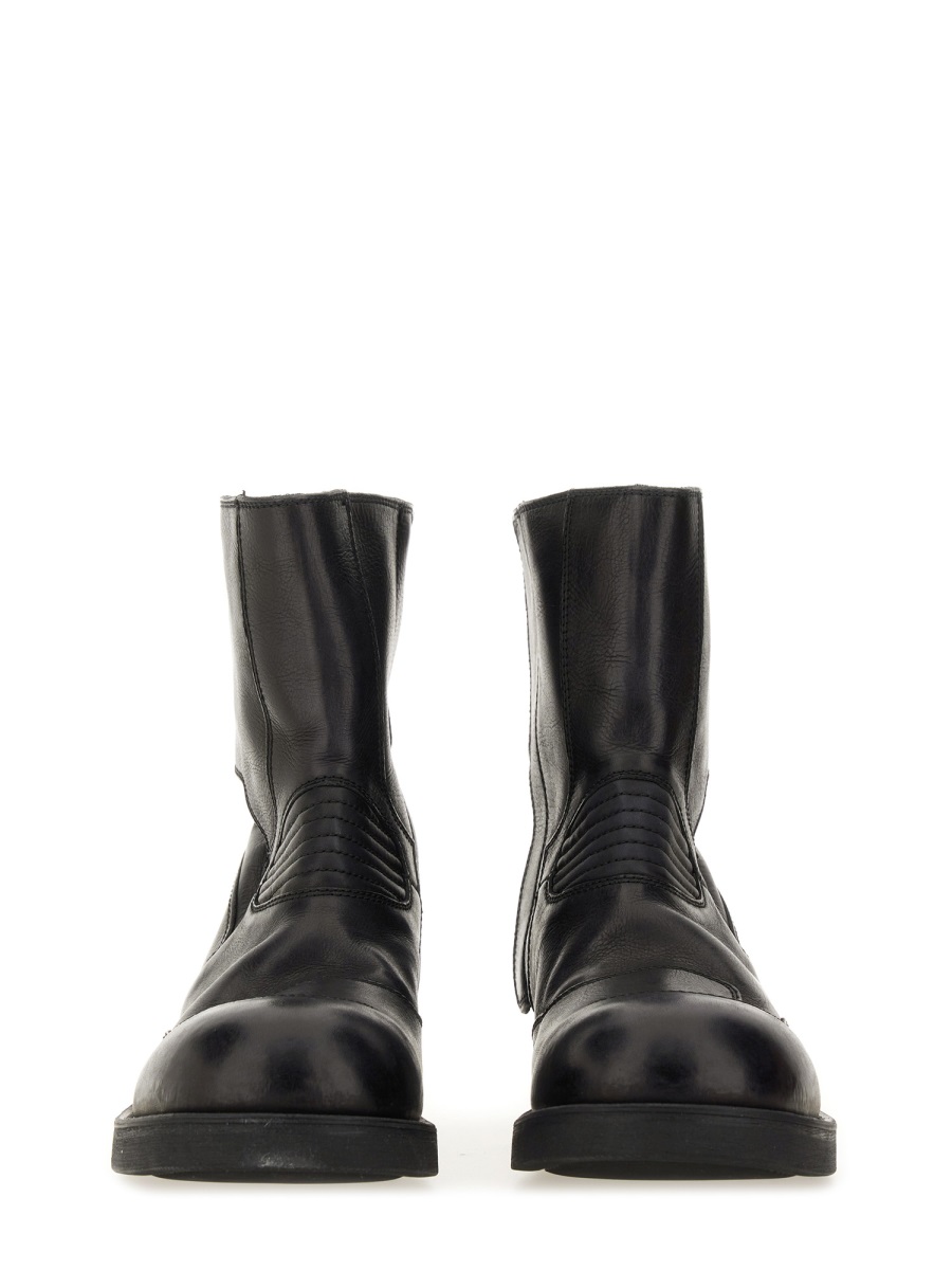Maison Margiela LEATHER BIKER BOOT Zwart