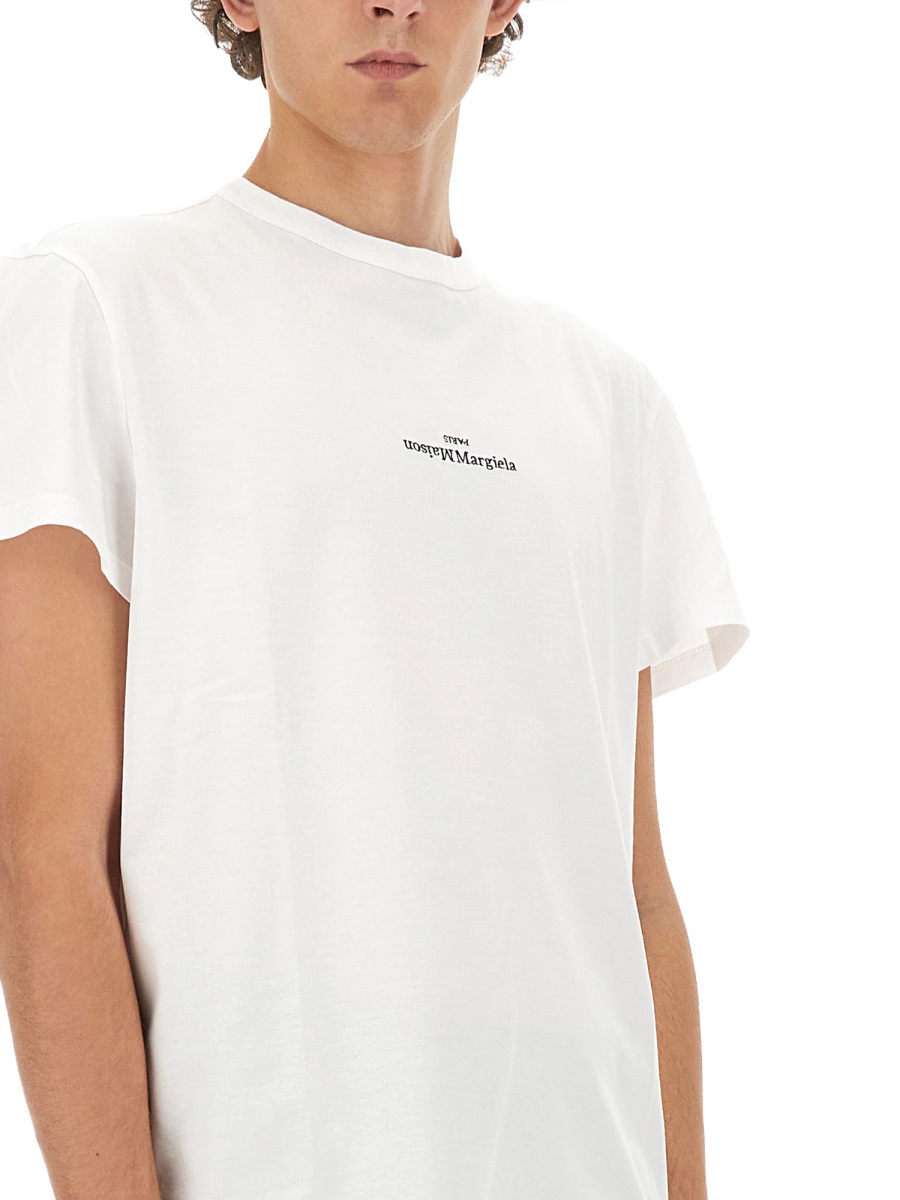 Maison Margiela DISTORTED LOGO T-SHIRT Wit