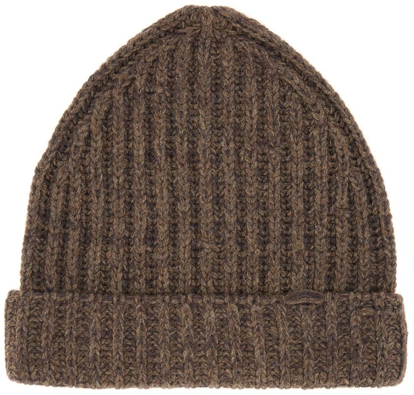 Maison Margiela WOOL AND COTTON BLEND BEANIE Bruin