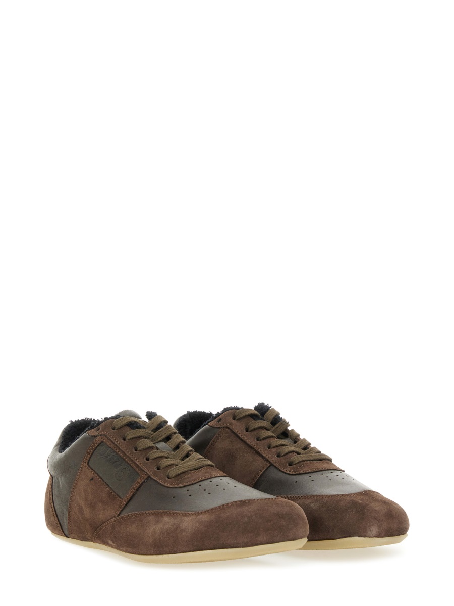 Maison Margiela LEATHER SNEAKER Bruin