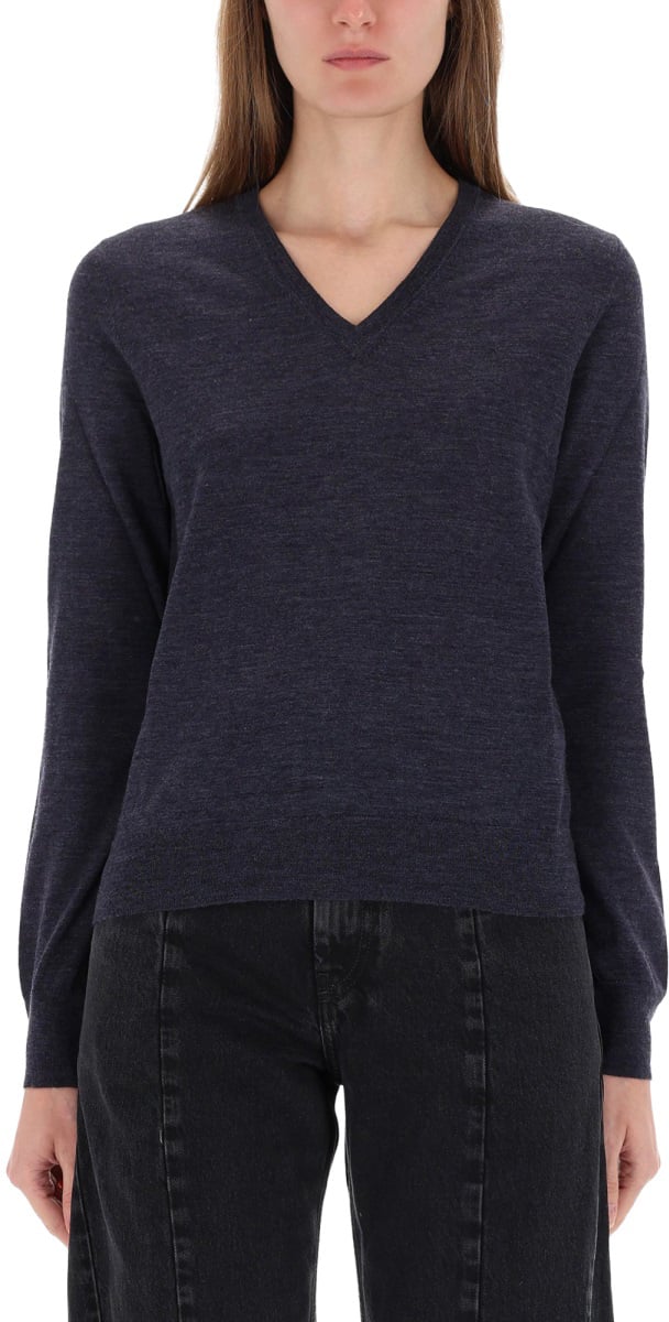 Maison Margiela V-NECK SWEATER Blauw