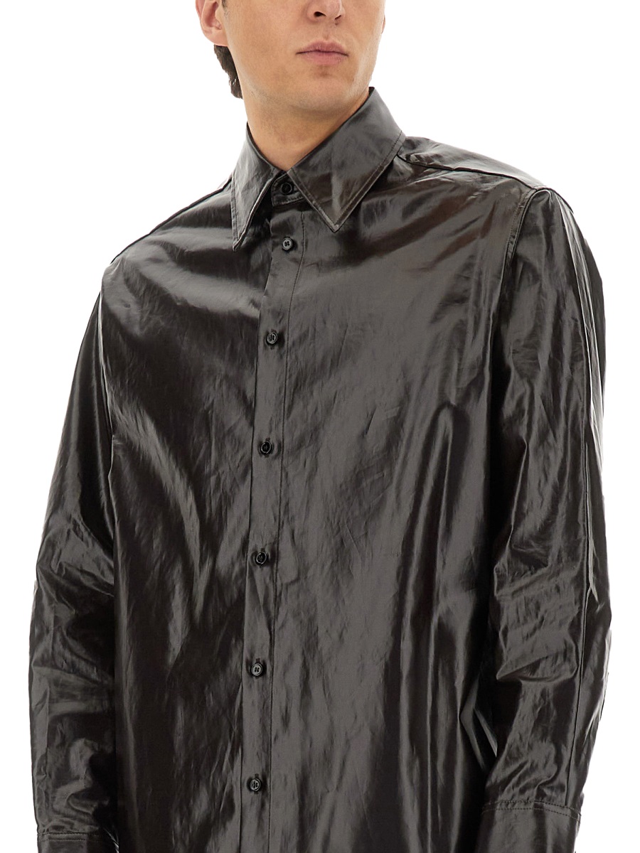 Maison Margiela SHINY LINEN SHIRT Bruin