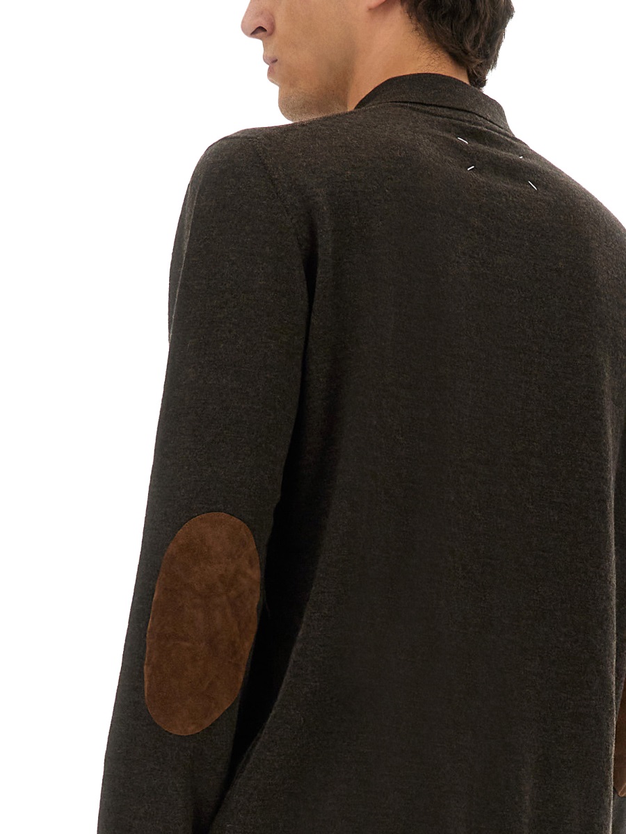 Maison Margiela WOOL POLO. Bruin