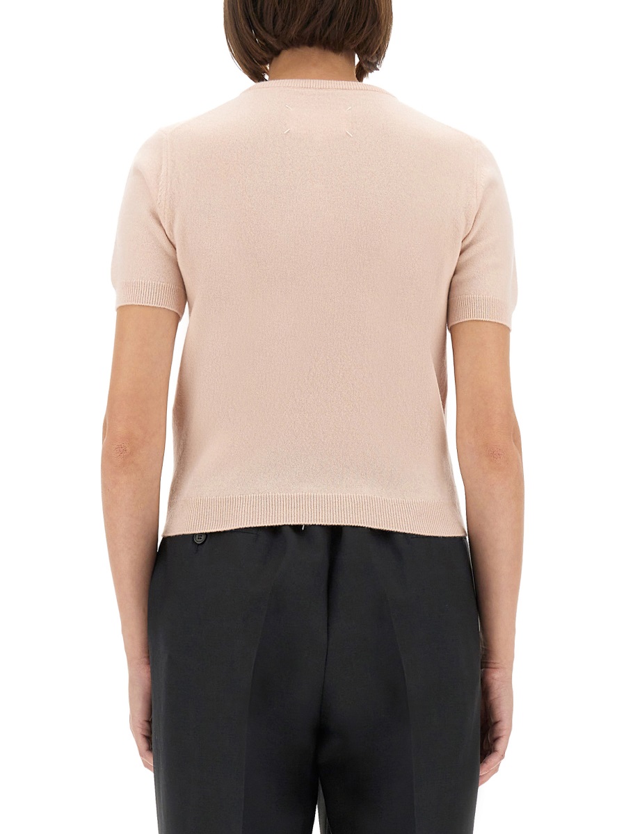 Maison Margiela WOOL CREW NECK T-SHIRT Roze