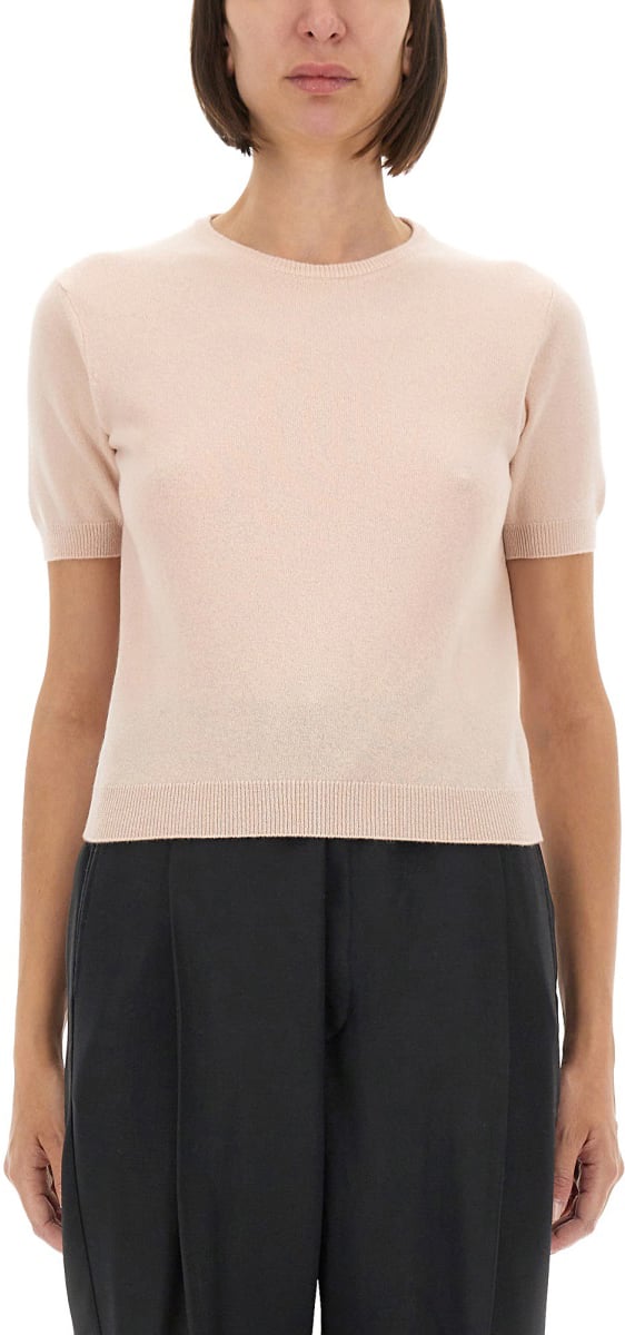 Maison Margiela WOOL CREW NECK T-SHIRT Roze