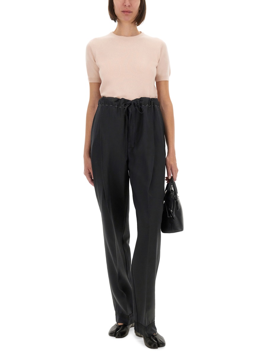 Maison Margiela WOOL CREW NECK T-SHIRT Roze