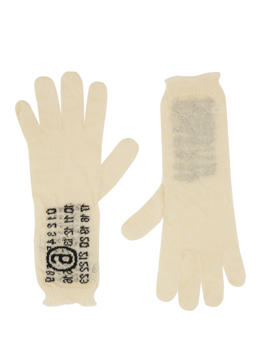 Maison Margiela WOOL GLOVES. Wit