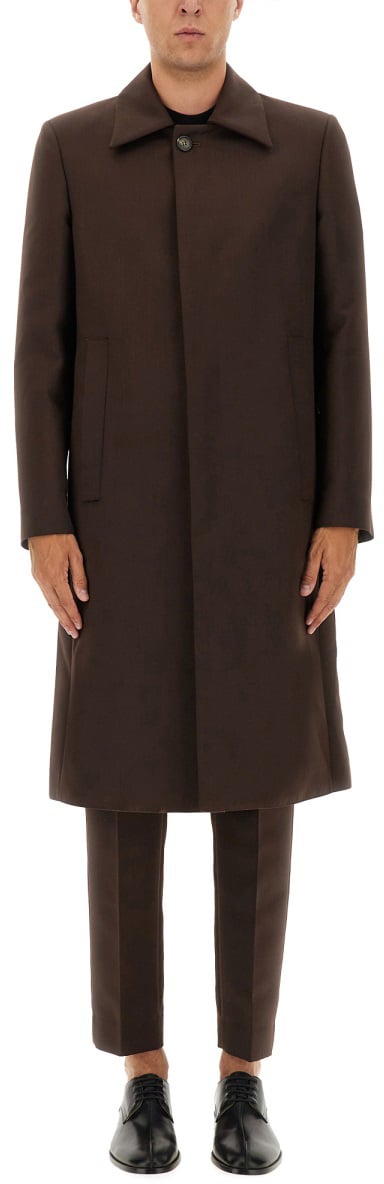 Maison Margiela WOOL BLEND COAT Bruin