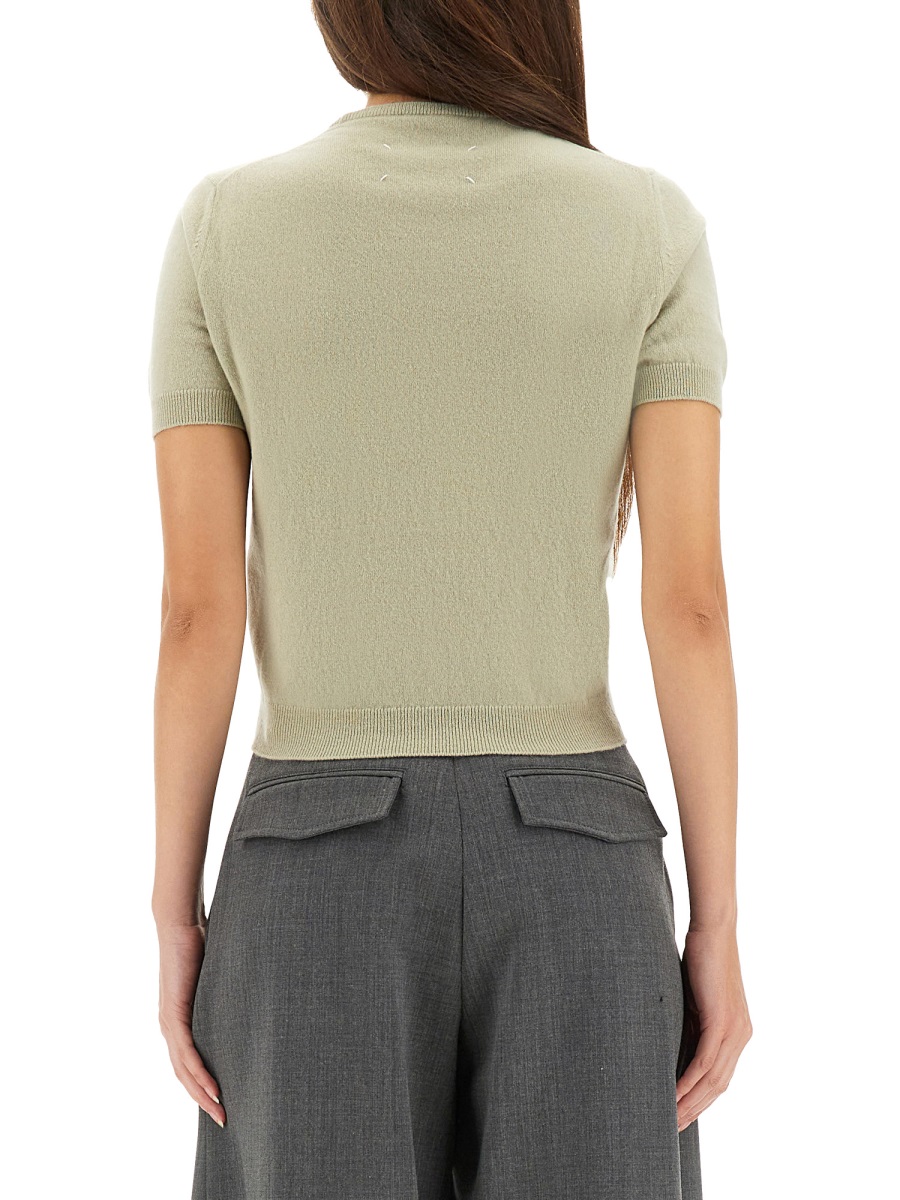Maison Margiela WOOL CREW NECK T-SHIRT Groen