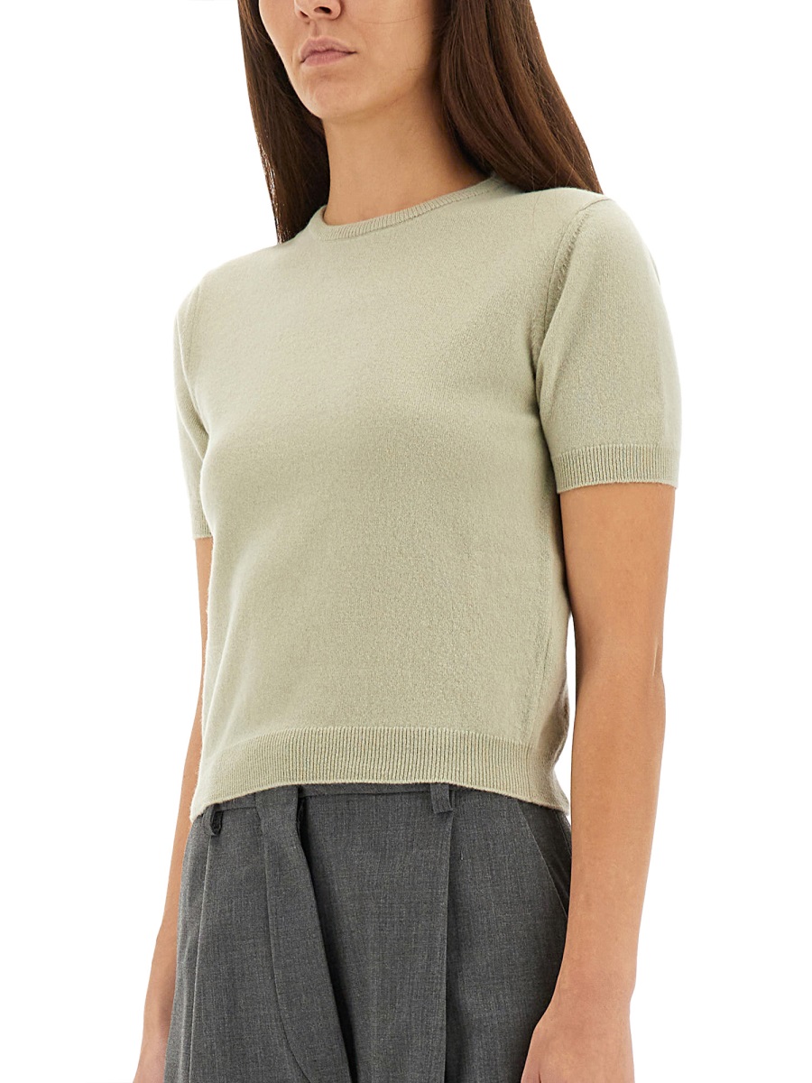 Maison Margiela WOOL CREW NECK T-SHIRT Groen