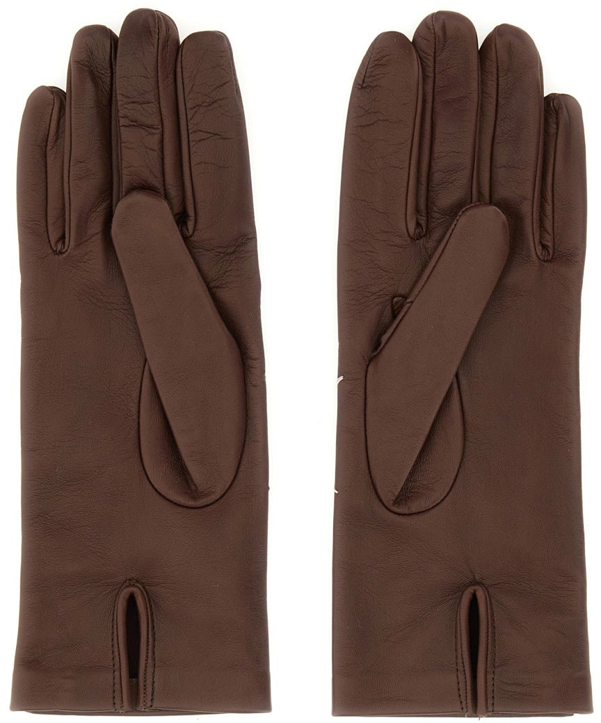 Maison Margiela LEATHER GLOVES Bruin