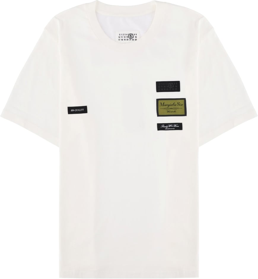 Maison Margiela T-SHIRT WITH EXTERNAL LABELS Wit