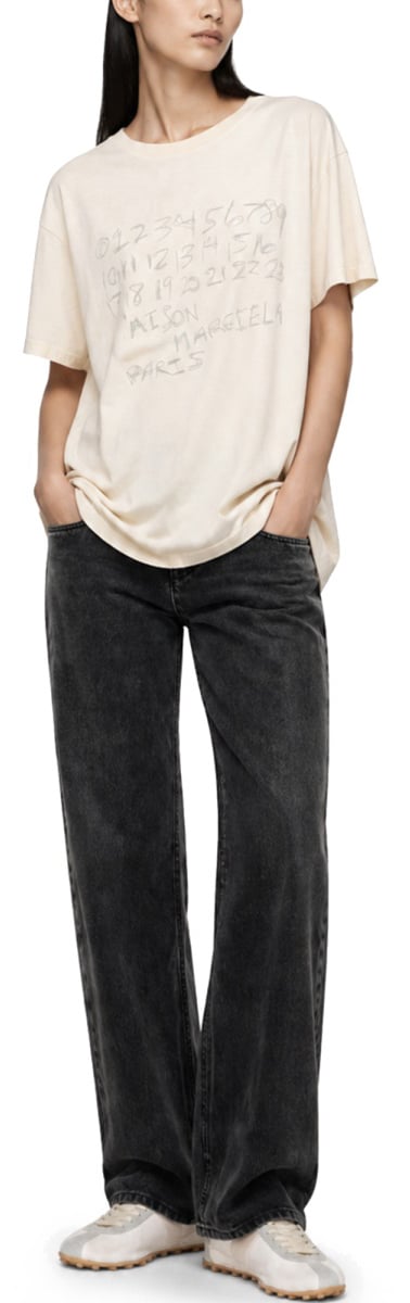 Maison Margiela T-SHIRT CON STAMPA Beige