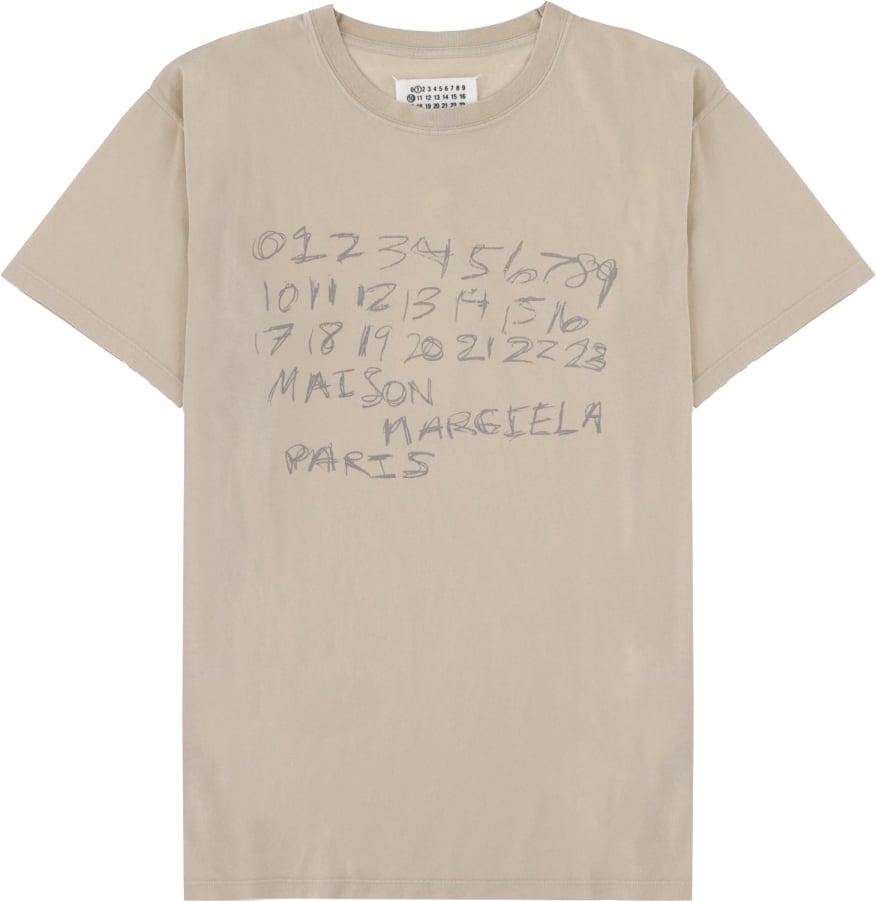 Maison Margiela T-SHIRT CON STAMPA Beige