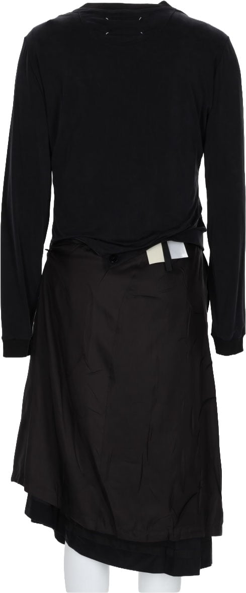 Maison Margiela ABITO MIDI CON DRAPPEGGIO Zwart
